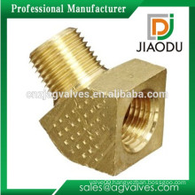 Forging natural brass color 1/4" or 1/2" or 3/4" npt female to male thread brass 45-degree street elbow connector